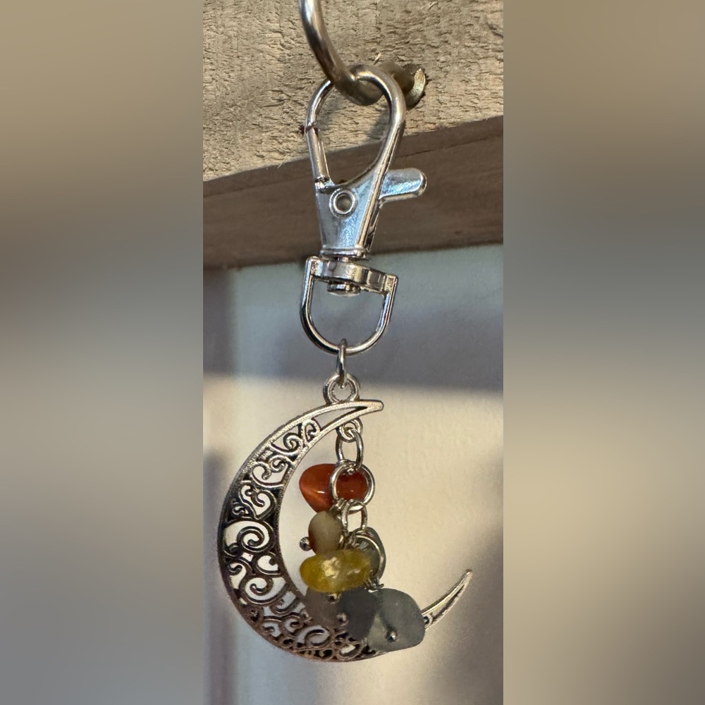 🌟🌟Silver Crescent Moon Keychain/bag charm